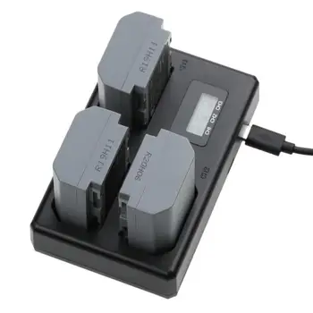 Зарядное устройство для камеры, тройное зарядное устройство USB для зарядной станции NP-FZ100 со светодиодным дисплеем, встроенный кабель 3A для ZV-E1