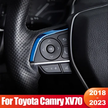 Для Toyota Camry 70 XV70 2018 2019 2020 2021 2022 2023 Гибридный Автомобильный Руль Эмблема Отделка Кольцо Кнопка Крышка Аксессуары