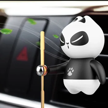 Автомобильный Освежитель воздуха Panda Розетка с вращающимся пропеллером Аромат Магнитный Дизайн Авто Интерьер Духи Диффузные Аксессуары