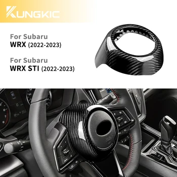 KUNGKIC Наклейка По Центру Рулевого Колеса Из Настоящего Твердого Углеродного Волокна Для Subaru WRX/WRX STI 2022 2023 Отделка Салона Автомобиля Аксессуарами