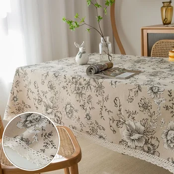 bawełniane obrus do kawy jadalnia sypialnia obrus Tassel krawędzi kwadratowych biurko obrus
