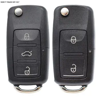 2 3 Кнопки Автомобильного Пульта Дистанционного Управления Флип Брелок Чехол В Виде Ракушки Для VW Golf MK6 Polo Bora Beetle Tiguan Passat Caddy Jetta Eos Scirocco Без Лезвия