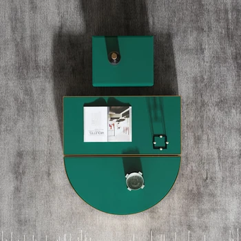 Итальянский современный Простой дом высокого класса Для больших и маленьких квартир, Роскошный квадратный журнальный столик