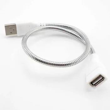 Удлинительный кабель USB Светодиодная подсветка Вентилятор Адаптер питания Кабель от мужчины к женщине Гибкий металлический шланг Шнур