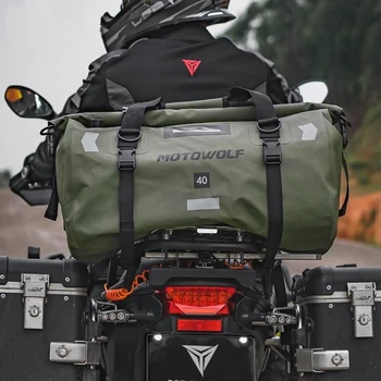 Motowolf Водонепроницаемая сумка для переноски наружного багажа Сумка для рулонов Большой емкости Многофункциональная сумка для сиденья мотоцикла Дорожная сумка Сумка для хранения