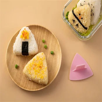 Трехсторонняя форма для приготовления суши с рисовыми шариками Онигири, Набор для приготовления суши на кухне с антипригарным покрытием, пресс для морских водорослей, Форма для детей начинающих