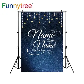 Фон Funnytree для фотостудии свадебные звезды ночное небо изготовленный на заказ профессиональный фон photobooth photocall printed