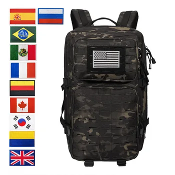 Альпинистский военный рюкзак, тактические мужские спортивные рюкзаки для треккинга на открытом воздухе, камуфляжная система MOLLE 3P, сумки 45L