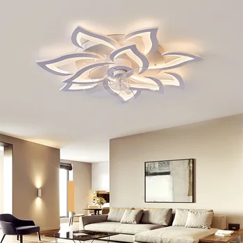 Современная умная потолочная вентиляторная лампа, светодиодный бесшумный потолочный вентилятор, светильник для декора спальни, столовой, Современный минималистичный потолочный вентилятор, светильник