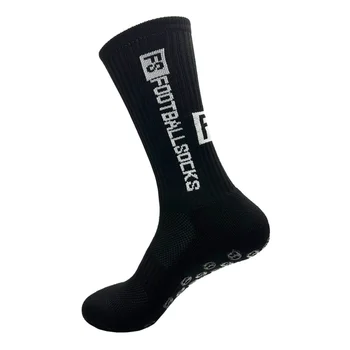 1 пара новых противоскользящих футбольных носков средней длины, противоскользящие футбольные велосипедные спортивные носки, мужские термоноски, спортивные носки для пеших прогулок.