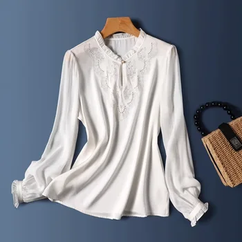 Элегантная женская блузка с модными надписями для поездок на работу и повседневной носки Изысканный женский топ с изящным дизайном