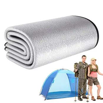 Коврик для палатки для кемпинга на открытом воздухе, Влагостойкие коврики для домашнего пола, толстая алюминиевая пленка, складной коврик для палатки для походных принадлежностей