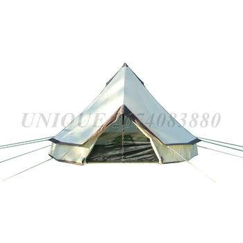 Роскошные Уличные палатки Yurt Bell Glamping, водонепроницаемая палатка для кемпинга, 4 м, 210D Oxford Hotel, 5-8 человек