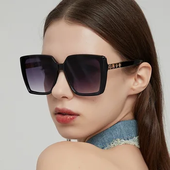 Простые солнцезащитные очки, новые женские солнцезащитные очки в широкой оправе для трансграничных поставок в Европу и США, солнцезащитные очки для пляжных фотографий