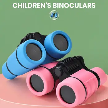 Охотничье снаряжение для детей Детский бинокль с красочной ручкой, бинокль для детей 4-8 лет, уличная игрушка для птиц для мальчиков