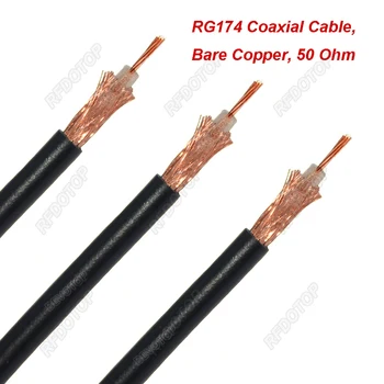 10 М ~ 500 м Коаксиальный кабель RG174 50 Ом из голой меди с малыми потерями многоядерный Высокое качество Быстрая доставка