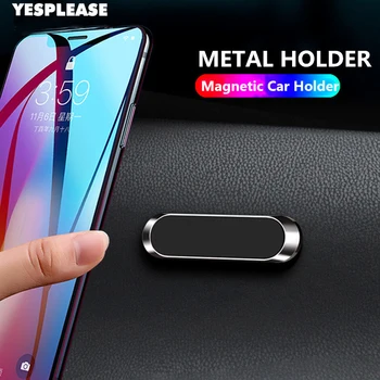 Мини-Полоса Форма Магнитный Автомобильный Держатель Телефона Подставка Для iPhone Samsung Xiaomi настенный металлический Магнит GPS Автомобильное Крепление Приборная Панель Поддерживает