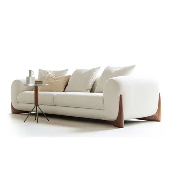Nordic small unit тканевый арт-бревенчатый диван в стиле гостиной двухместный японский диван комбинированная мебель mm02