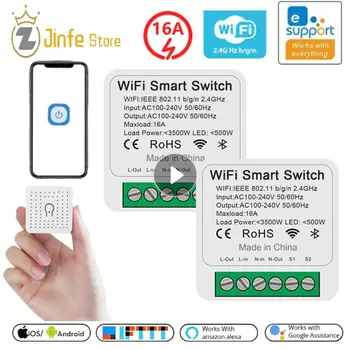 eWeLink Wifi 16A MINI Smart Switch Поддерживает 2-полосный таймер управления, беспроводной переключатель автоматизации, совместимый с Alexa Google Home