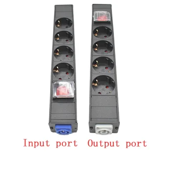 PDU power strip сетевой шкаф стойка ЕС розетка Schuko Link box усилитель мощности аудио 3P авиационный штекер беспроводная розетка 2-10AC