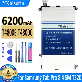 6200 мАч YKaiserin Аккумулятор T4800E T4800C Аккумулятор Для Samsung Galaxy Tab Pro 8.4 SM-T321 T325 T320 T321 Batteria + Номер для отслеживания