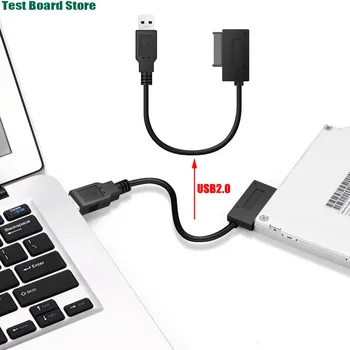 1Pce USB2.0 к Mini SATA-II 7 + 6 13P кабель для жесткого диска для ноутбука CD/DVD Rom Тонкий кабель для передачи данных HDD кабель-конвертер
