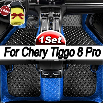 Автомобильные коврики для пятиместного Chery Tiggo 8 Pro 2022 2023 Пользовательские автоматические накладки для ног Автомобильные Ковровые покрытия Аксессуары для интерьера