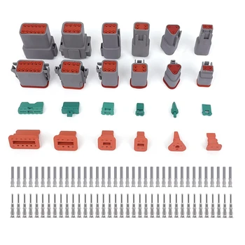 1 комплект разъемов серии DT 2 3 4 6 8 12-контактный автомобильный электрический разъем с штампованными контактами 16-го размера