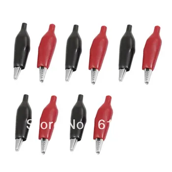10шт Черно-Красная Ручка С Пластиковым Покрытием, Сменный Провод, Кабельный Зажим Типа 