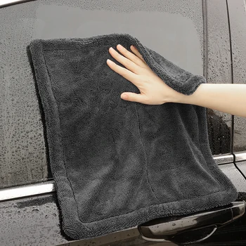 1 шт Скручивающееся полотенце из микрофибры весом 1200 гсм, профессиональная супер мягкая ткань для чистки автомобилей, полотенца для детализации авто.