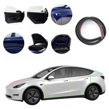 Полное Уплотнение Автомобиля Комплект Прокладок Для Уплотнения Двери Автомобиля Звукоизоляционная Шумоизоляция Уплотнительная Прокладка Для Tesla Модель 3 10шт