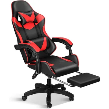 Игровое кресло, регулируемая по высоте спинка и сиденье, поворотное кресло для гоночного офисного компьютера, эргономичное кресло для видеоигр