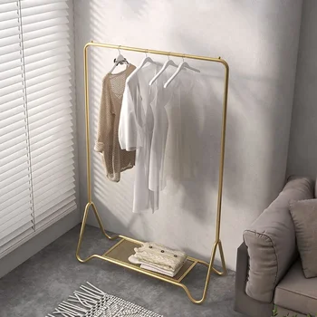 Компактная Современная Вешалка для одежды Металлическая Вешалка для одежды в спальне, прихожей, Бутике, Золотая минималистская мебель Burro Ropa Perchero Nordic