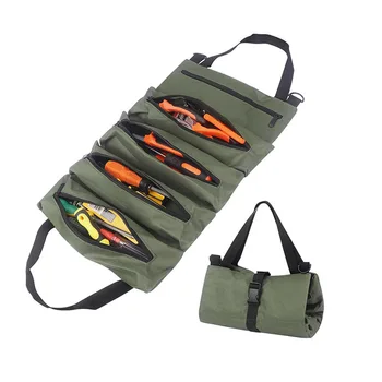Многофункциональная сумка для инструментов, сумка электрика из ткани Оксфорд, с несколькими карманами, водонепроницаемая поясная сумка для защиты от падения, органайзер для инструментов, сумка для инструментов