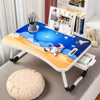 Складной столик для кровати, домашний компьютерный стол для студентов, рабочий стол для ноутбука