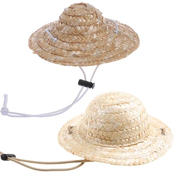 Универсальная соломенная шляпа для домашних животных S/для M, шляпа-сомбреро, аксессуары для одежды для домашних животных для Do