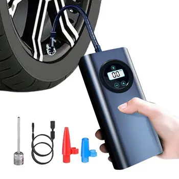 Беспроводной насос для накачки шин 7,4 В Портативный Электрический воздушный компрессор Автомобильный насос для накачки шин Перезаряжаемый цифровой воздушный насос для шин легковых велосипедов