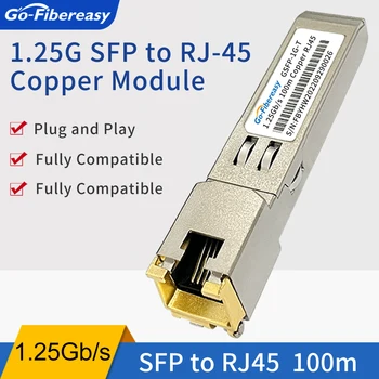 SFP-модуль RJ45 1.25G/2.5G/10Gbs SFP + Оптический Приемопередатчик, Медный Модуль для Коммутатора Cisco/Mikrotik/Netgear/TP-Link Ethernet