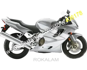 04-07 Комплект обтекателей для Honda CBR600 F4i 2004 2005 2006 2007 Серебристо-белые мотоциклетные обтекатели (литье под давлением)