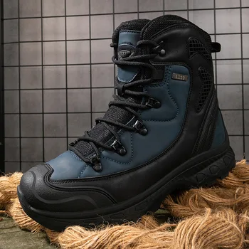 Уличные водонепроницаемые мужские военные ботинки, походные тактические ботинки, мужская спецподразделенная альпинистская обувь для пустыни, Ботильоны, мужские рабочие ботинки