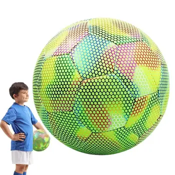Футбольный мяч с люминесцентным покрытием Взрослый Размер 5 Детский Светится в темных местах после поглощения света Футбольный мяч