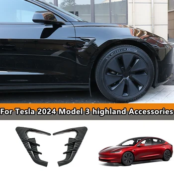 Для 2024 Tesla Model 3 боковое крыло автомобиля, камера, декоративная крышка боковой панели, 2 шт. аксессуаров