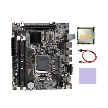 Материнская плата H55 LGA1156 Поддерживает процессор серии I3 530 I5 760 с памятью DDR3 Материнская плата + Процессор I3 540 + Кабель переключения + Термопаста