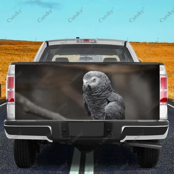 Наклейки на грузовик Grey Parrot, наклейка на дверь багажника, наклейка на бампер, графика для легковых автомобилей, грузовиков, внедорожников