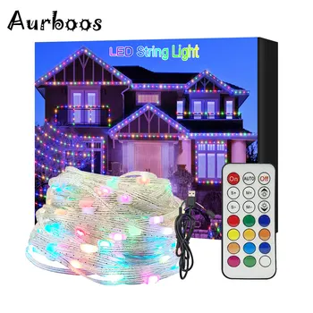WS2812B Christmas Dream Color LED String Lights 5V WS2812 LED String Адресуется Индивидуально Для Украшения Праздничного Освещения