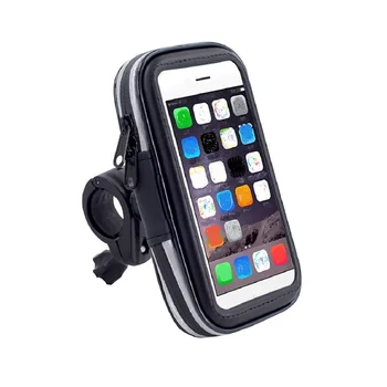 для HTC Wildfire E1 lite (2020) Держатель для руля велосипеда, водонепроницаемый, светоотражающий - черный
