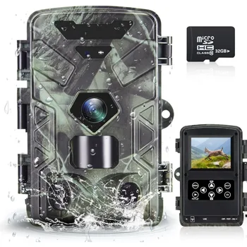 Наружная 50-Мегапиксельная камера слежения 4K с ночным видением, активируемая движением, водонепроницаемая камера для охоты на природу, игровая камера-ловушка, скрытая камера
