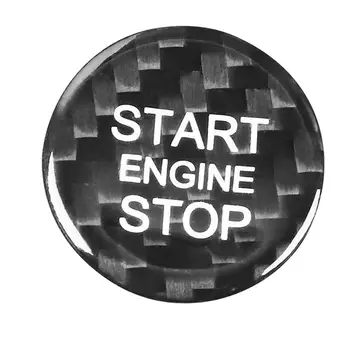 Накладка крышки переключателя кнопки запуска и остановки двигателя автомобиля из углеродного волокна для Audi