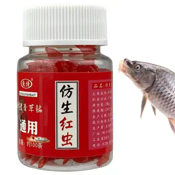 Рыболовная приманка червь Мягкие поддельные черви для рыбалки Силиконовый поддельный красный червь / дождевой червь Искусственные приманки для рыбалки Имитация рыбалки