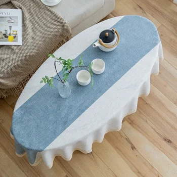 Новая скатерть для чайного столика 2022 года, овальная скатерть для чайного столика из утиного яйца
